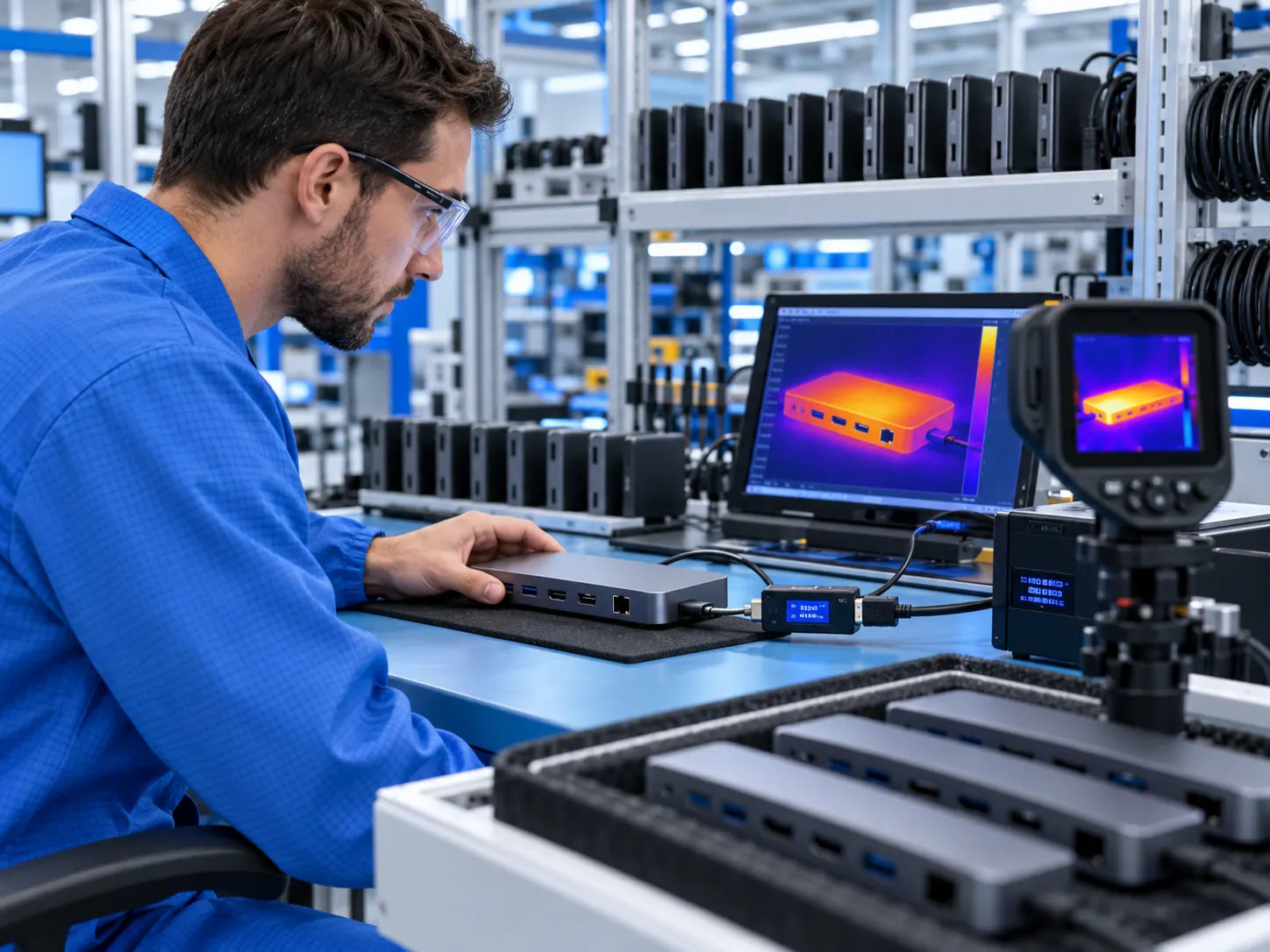 Pet computer accessory product measurement and seam inspection